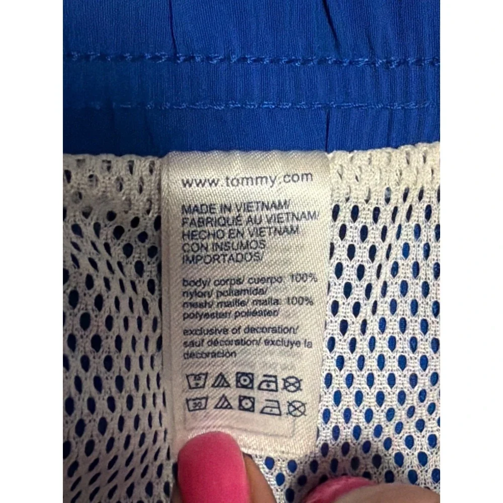 Tommy Hilfiger Blue Swim Trunks Mesh Lined Drawstring Waist Mens M